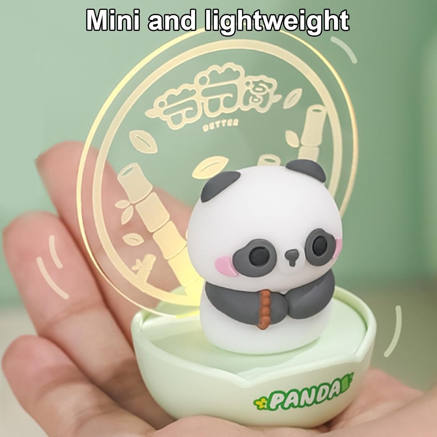SUNNIFA Panda Night Light - Cute Night Light Bedside Lamp, LED Panda Novelty Lamp | Portable Room Decor Battery Operated Night Light Table, Rechargeable Panda Lamp, Decoration for Boys Girls